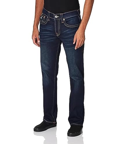 USA製 TRUE RELIGION straight デニム 濃紺 インディゴ True Religion Men's Ricky Nf Super T, 2S Body Rinse, 28 | Amazon.com